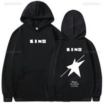 Viktor Tsoi Kino Black Album & A Star Named Sun Graphic Hoodie Men Women Oversized Pullover Vintage Rock Streetwear 2XL black