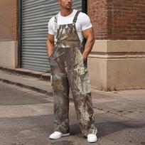 Men's Loose Fit Cargo Overalls, Wide Leg Jumpsuit with Multi-Function Cargo Pockets for Work and Daily Wear XXL