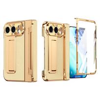 For iPhone Duo iPhone 18 Fold Case Protective Anti Finger Print With Hinge Protection With Tempered Glass Film Back Cover iPhone Duo