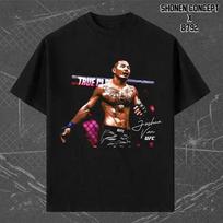 UFC 328 Joshua Van Vintage Event T-Shirt MMA Fight Night Graphic Tee 110 brown