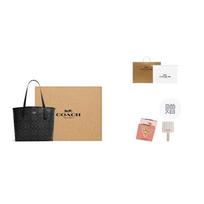 COACH City 33 Tote Bag In Signature Large Canvas Black 5696-SVTSQ