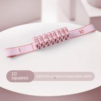 8/10/12 Grid Yoga Resistance Band Yoga Training Auxiliary Stretching Belt  Workout Equipment Pink-10 grid