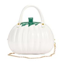 Waterproof Halloween Candy Handbag PU Leather Crossbody Tote Bag Pumpkin Shoulder Bag  Cosplay white