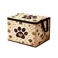 Dust-proof Paw Print Storage Box Folding Clothes Storage Container  Down Jacket 11.81 in
