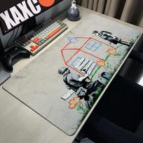 Graffiti Art Banksy S Mouse Pad Large Desk Mat Keyboard Ergonomic Office Rubber Game PC Nonslip Antifray Home Custom Best Pric 800x400x2mm
