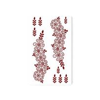 Maroon Color Henna Tattoo Stickers Flower Body Art Sticker Instant Decals  Music Festival Style Q