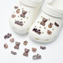 Flower Shoe for Clog Shoes, Detachable Shoe Clip Accessories One Size white