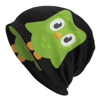 Duolingos Skullies Beanies Caps Men Women Unisex Streetwear Winter Warm Knit Hat Adult Bonnet Hats One Size green