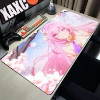 ESports Mouse Pad Elysia Peripheral Table Pads Desk mat Extra Large Soft Gaming Accessories Keyboard Pad Honkai Impact 800x400x2mm gray