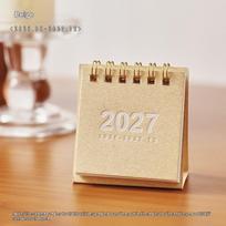 2027 Mini Coil Small Desk Calendar Creative Simple Desktop Planner Portable for Back to School Student Gift Stationery A2