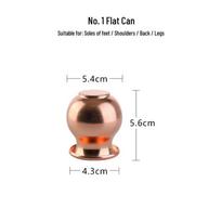 Pure Copper Beauty Salon Cupping Device: Large Concave Bottom Massage Cups, Heaven & Earth Purple Copper Vacuum Cups.
