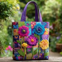 Digital Print Tote Bag Quilted Handbag Unisex Medium Size Daily Use Oversized G322 W43 H40 B10 CM
