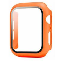 Glass+Cover For Apple Watch 11/10 Case 46mm 42mm Ultra 3 2 49mm 44 45mm 41 40mm Screen Protector Bumper iwatch series 9 8 7 5 SE 7 Orange Series 6 5 4 SE 40 orange
