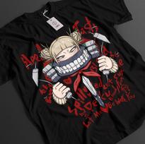 My Hero Academia Shirt Himiko Toga Tshirt Deku Top Todoroki MHA Waifu Unisex Tee 120 gray