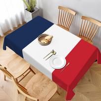 Red White Blue Stripes France Flag Rectangle Tablecloth for Table Decor Reusable Kitchen Dining Tablecloth Patriotic Party Decor 140x200cm