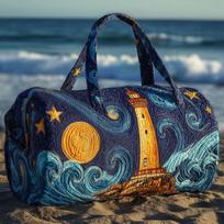 Vintage Sailing Series Small Carry-on Quilted Travel Bag Multi-functional Gym 16in x 8in x 8in