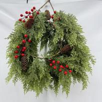 Norfolk Soft Touch Rattan Cedar Christmas Fireplace Decor black