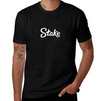 Stake Casino marškinėliai, didelis dydis, minkštos medvilnės marškinėliai 2XL black