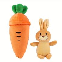 25cm Easter Bunny Plush Toy Soft Stuffed Carrot Rabbit Plush Doll Zip Up Rabbit Easter Gift Mother's Day Gift Christmas Gift 25*10*10cm