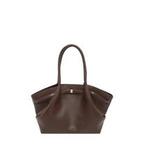 Large Capacity Soft Leather Tote Bag for Women, Minimalist Commuter Shoulder Bag, Multi-color Casual Top Handle Handbag