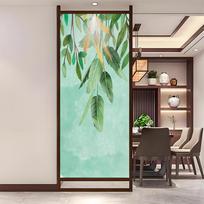 Privatumo lango plėvelė Žalių lapų stiliaus Dekoratyvi statinė lipni vitražinė lango lipdukas namų dekoravimui 70 (as the picture,40x100cm WxH)