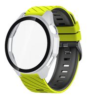 2IN 1 Dėklas+dirželis Huawei Watch GT6pro GT5pro 46mm laikrodžiui Apsauginiai laikrodžio priedai Huawei Watch GT6 GT5 46mm Huawei GT5 6pro 46mm yellow