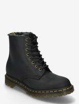 Dr. Martens - 1460 Pascal Wl Black Crazy Horse - Aulinukai plokščiu kulnu - Juoda