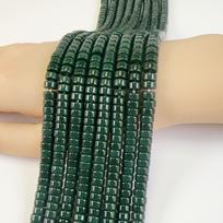 3×6mm Spalvingi Stiklo Krištolo Karoliukai DIY Papuošalams - Tūbelės Tarpikliai Vėriniams ir Apyrankėms 3×6mm approx. 116 beads/strand gray