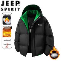 JEEP SPIRIT Men's Hooded Padded Outdoor Jacket 2XL black