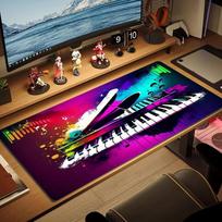 Music Color Mouse Pad Large Gaming Table Cushion Non-slip Laptop Tablet Big Mousepad XXL Mat Mini PC Playmat With Lock edge 30cmx60cm(11.8x23.6inch)