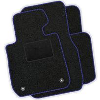 Velour Car Mat Set, Fits: Jeep Cherokee V 2013 - Black Piping mėlyna