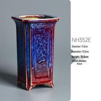 Keraminis kvadratinis bonsai vazonas - Didelis, aukšto kampo, kūrybingas kinų stiliaus, žaliems augalams ir orchidėjoms Ceramic