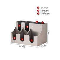 Sleek Countertop Cup Holder Brushed Silver Metal Finish, Stainless Steel, white