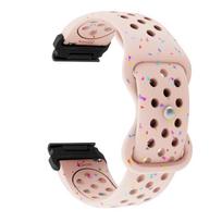 Silikoninė apyrankė „Garmin“ laikrodžiui Fenix 8/5/5X/5XPlus/6/6X Pro/7/7x/Forerunner945 Quick Fit Metalinis adapteris „Garmin“ laikrodžio apyrankei 26mm beige