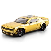 Electroplated 1/24 Simulation Dodge Hellcat SRT Alloy Muscle Car Model Sound Light Children Boy Metal Toy Vehicle Miniature