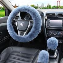 3 vnt. rinkinys Automobilio vairo užvalkalas Pavarų svirties rankenos Rankinio stabdžio rankenos apsauga Dirbtinio pliušo Šiltas Automobilio vairo apdaila Vyrams Moterims