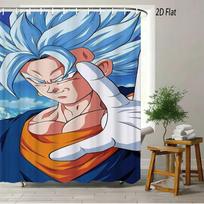 Dragon Ball Z Nappa ir Vegeta Saiyanų Invazijos Scena 2D Spaudinio Vandeniui Atspari Dušo Užuolaida, Ryškus Skaidrus Mėlynas Dangaus Fonas su Det 1pc-90x180