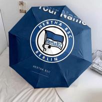 1 PC Automatic Folding Umbrella - Hertha BSC Custom Name Pattern, Portable & Foldable Design with 8 Ribs, Christmas Birthday Gifts multicolor