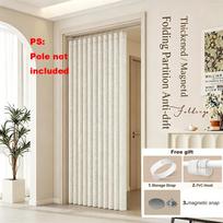 New Elegant Folding Door Curtain No Punching Design Home Decor Privacy Better Space Partitioning 100x180cm