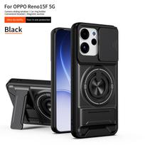 For OPPO Reno16 F Case Reno 15 f FS Cover Reno 16 Pro 15 Pro MAX mini Magsafe Magnetic Fold Holder Armor Camera Protection Cover OPPO Reno16 FS 5G black