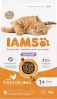 IAMS Hairball Control sausas maistas katėms su vištiena, 3 kg