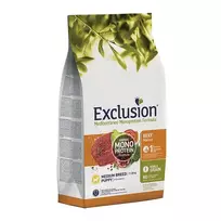 Exclusion Mono Protein Mediterraneo begrūdis sausas pašaras vidutinių veislių mažiems šuniukams su jautiena M, 12 kg