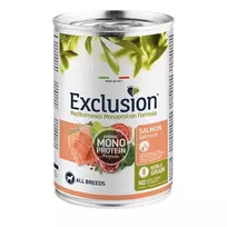 Exclusion Mono Protein Mediterraneo konservuotas pašaras šunims su lašiša, 400 g