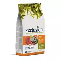 Exclusion Mono Protein, begrūdis sausas pašaras mažų veislių mažiems šuniukams S, jautiena, 500g