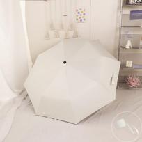 Automatic Folding Umbrella with UV Protection for Men & Women - Solid Color, Custom Logo Option beige