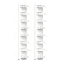Kepurės laikiklis, talpinantis 8 kepures, montuojamas ant sienos, taupantis vietą kepurių organizatorius, didelės talpos stovas beisbolo kepurėms 2pcs balta