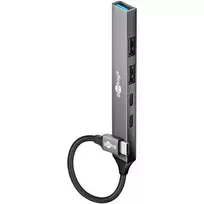 Goobay Slim 5-Port USB Hub, USB-C to USB-C/USB-A, 5Gbit/s | 74460