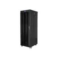 Lanberg | Rack cabinet 19" free-standing 37U/600x800 (flat pack) with glass door, LCD | FF01-6837-12BL | Black