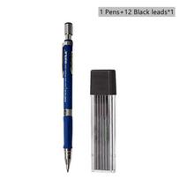 2.0mm Mechanical Pencil Black/Color Lead Refill Sketching Pencil Art Sketch Painting Writing Tool For School Office Stationery black