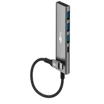 Goobay Slim 4-Port USB Hub, USB-C to USB-C/USB-A, 5Gbit/s | 76562